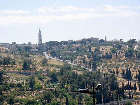 View of the Mount of Olives and the Church of Ascension